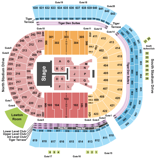 LSU Tiger Stadium Post Malone Seating Chart